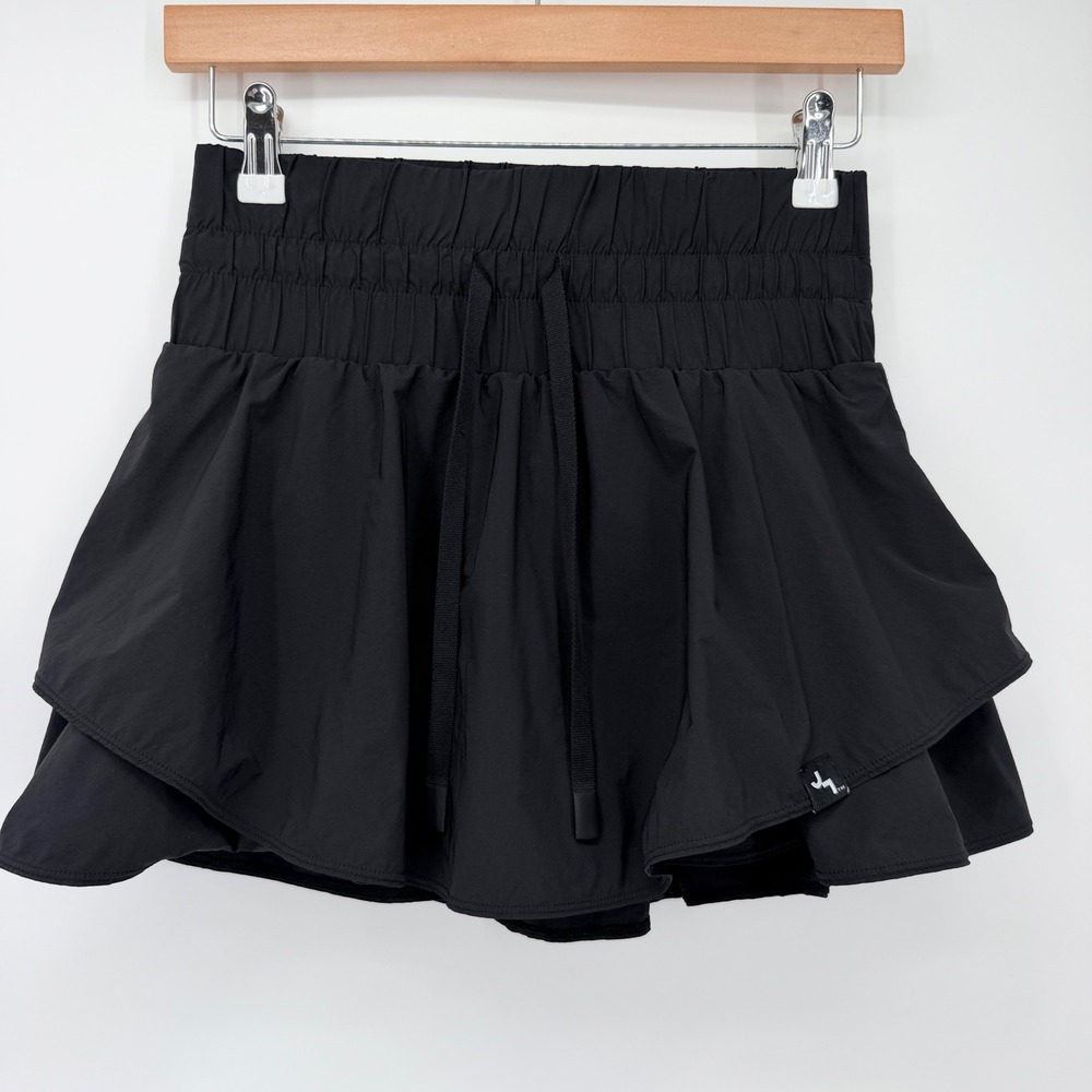 JoyLab Black Athletic Skort Built-In Shorts High Rise Drawstring Women's XS